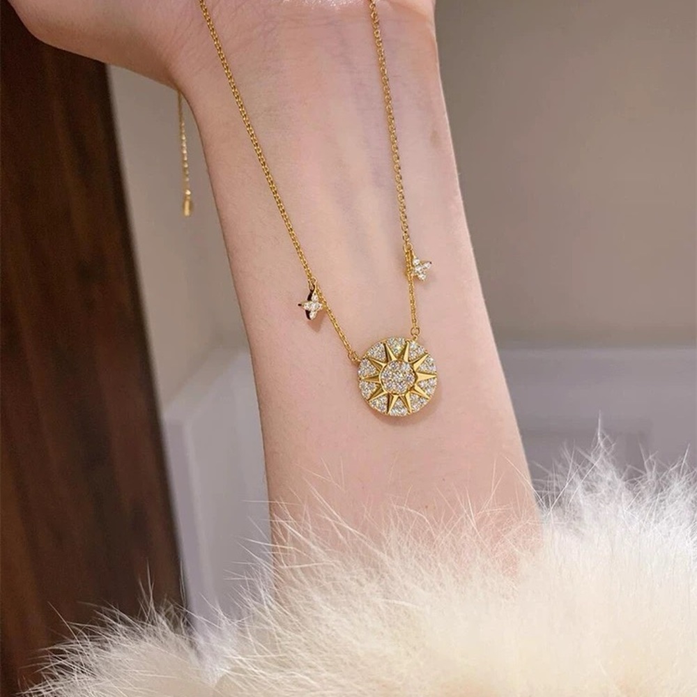 Elegant Gold Plated Pendant Necklace